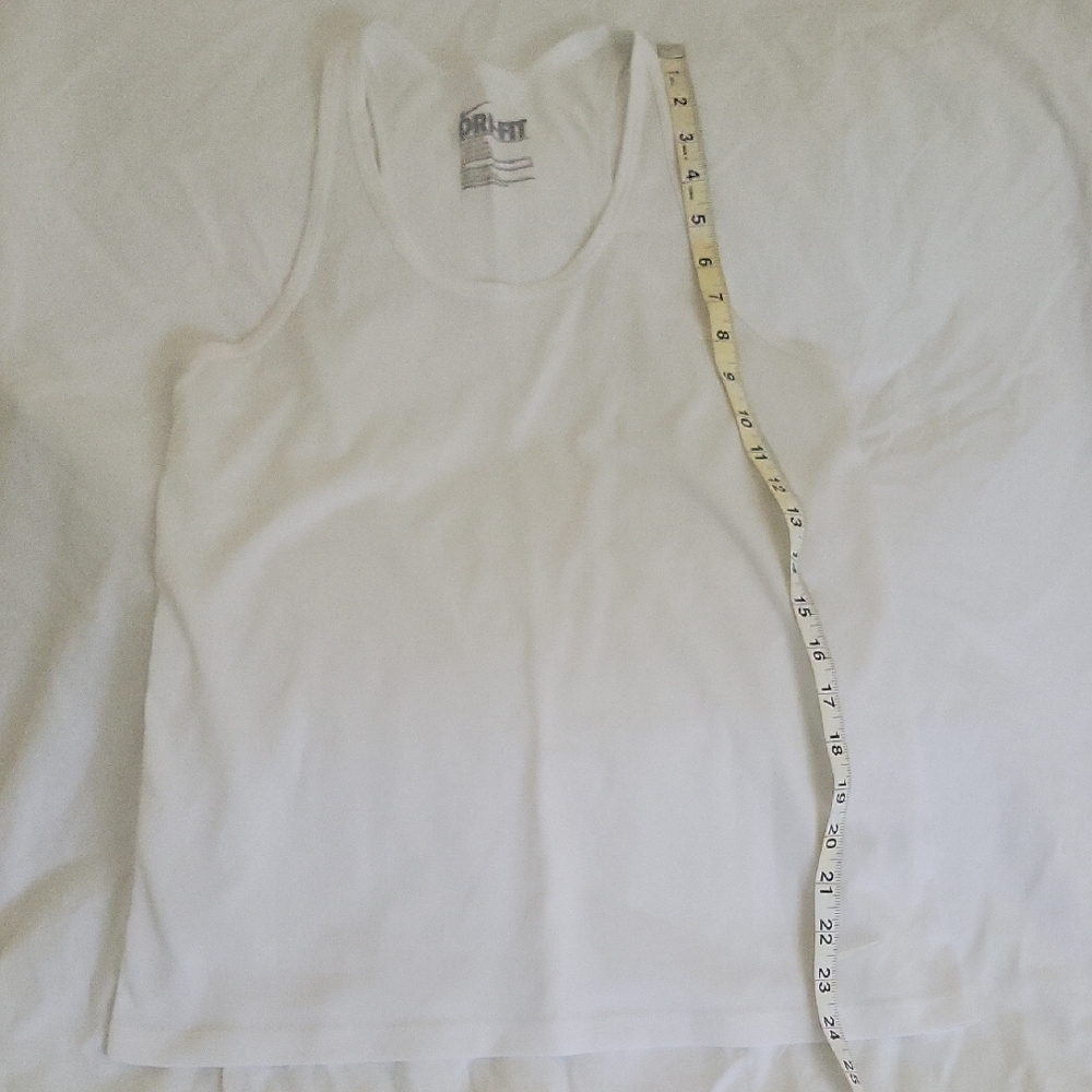 Nike White Dri-Fit Racerback Tank Top